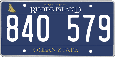 RI license plate 840579