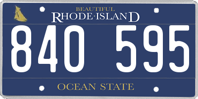 RI license plate 840595