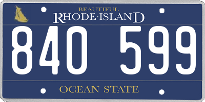 RI license plate 840599