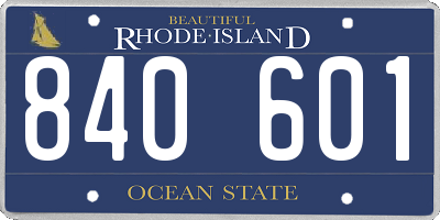 RI license plate 840601