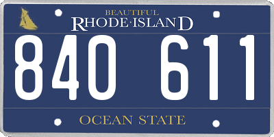 RI license plate 840611