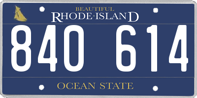 RI license plate 840614