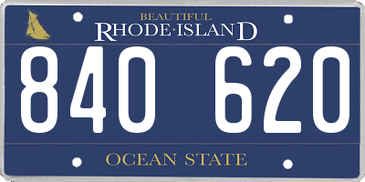 RI license plate 840620