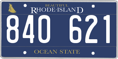 RI license plate 840621