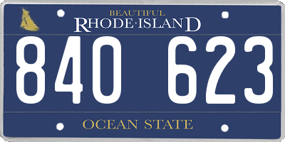RI license plate 840623