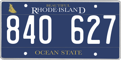 RI license plate 840627
