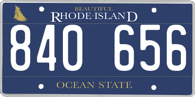 RI license plate 840656