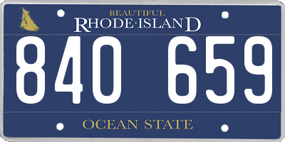 RI license plate 840659