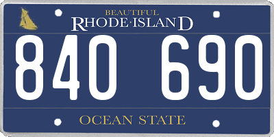 RI license plate 840690