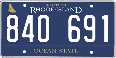 RI license plate 840691