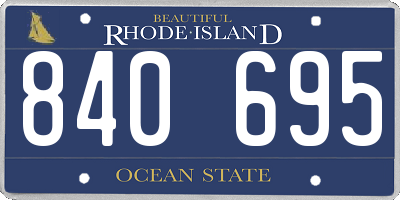 RI license plate 840695