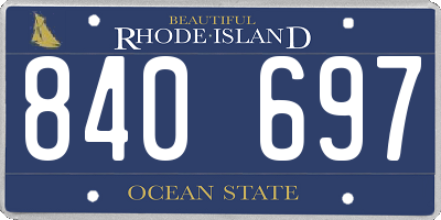 RI license plate 840697