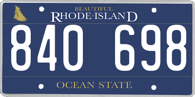 RI license plate 840698