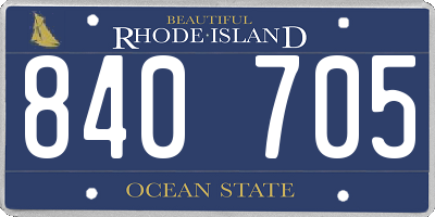 RI license plate 840705