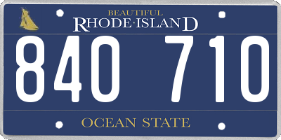 RI license plate 840710