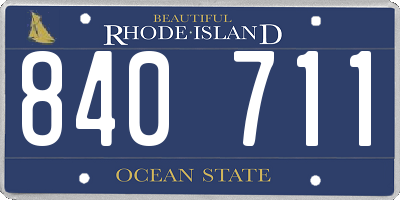 RI license plate 840711