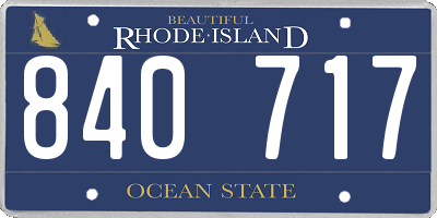 RI license plate 840717