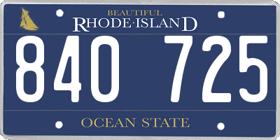 RI license plate 840725