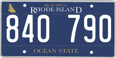 RI license plate 840790