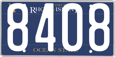 RI license plate 8408