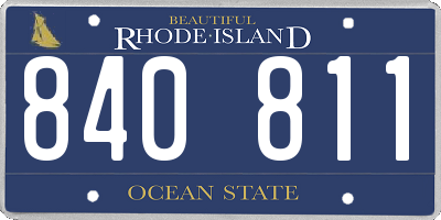 RI license plate 840811
