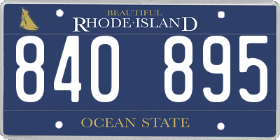RI license plate 840895