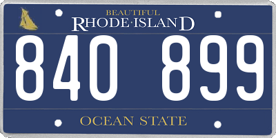 RI license plate 840899