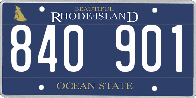 RI license plate 840901