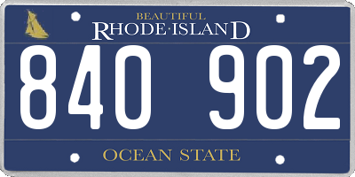 RI license plate 840902