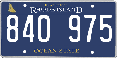 RI license plate 840975