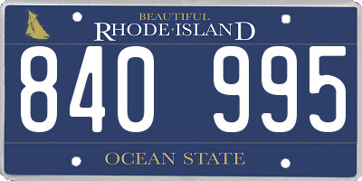 RI license plate 840995