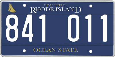 RI license plate 841011