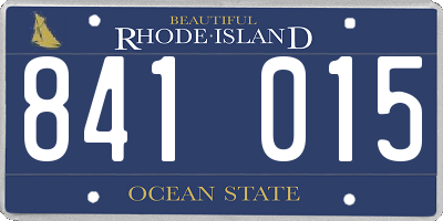 RI license plate 841015
