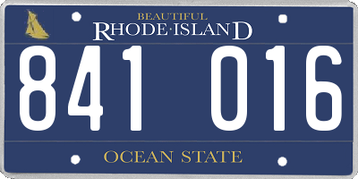 RI license plate 841016