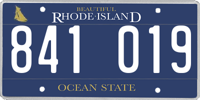 RI license plate 841019