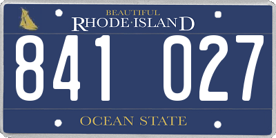 RI license plate 841027