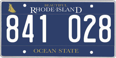 RI license plate 841028