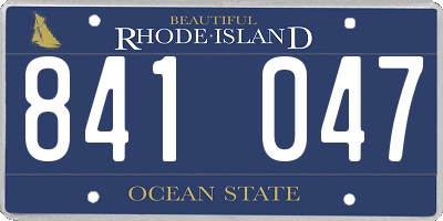 RI license plate 841047