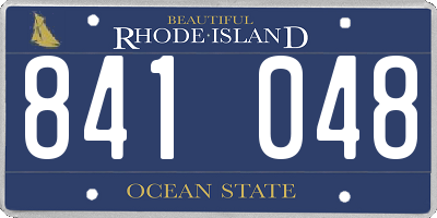RI license plate 841048
