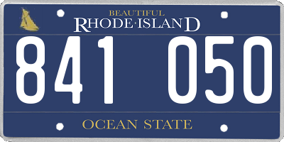 RI license plate 841050