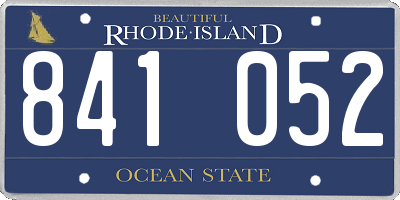 RI license plate 841052