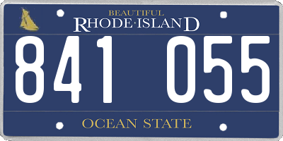 RI license plate 841055