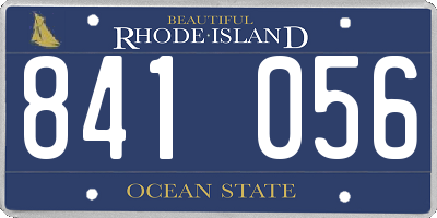 RI license plate 841056