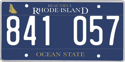RI license plate 841057