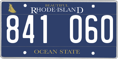 RI license plate 841060