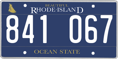 RI license plate 841067