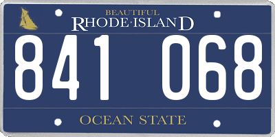 RI license plate 841068