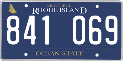 RI license plate 841069