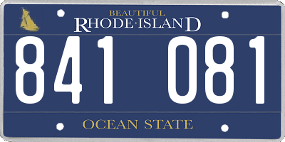 RI license plate 841081