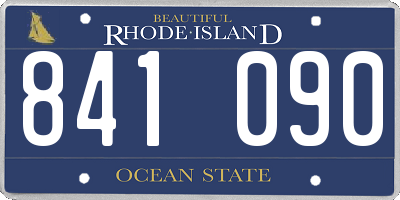 RI license plate 841090